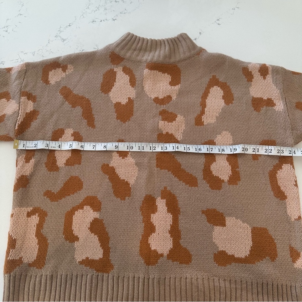 The Unbranded Brand Stylish Cowl Neck Sweater in Tan and Orange M - Picture 11 of 11